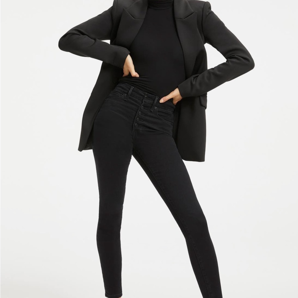Good American Good Waist Ankle Skinny Jeans